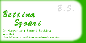 bettina szopri business card